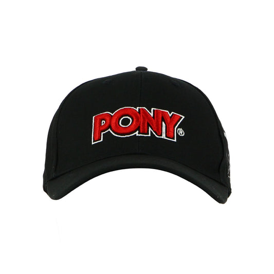 Pony Gorro Visera Negro/Rojo