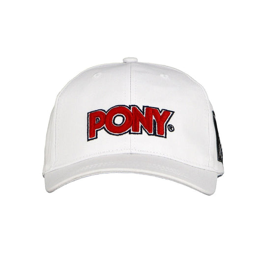 Pony Gorro Visera Blanco/Rojo
