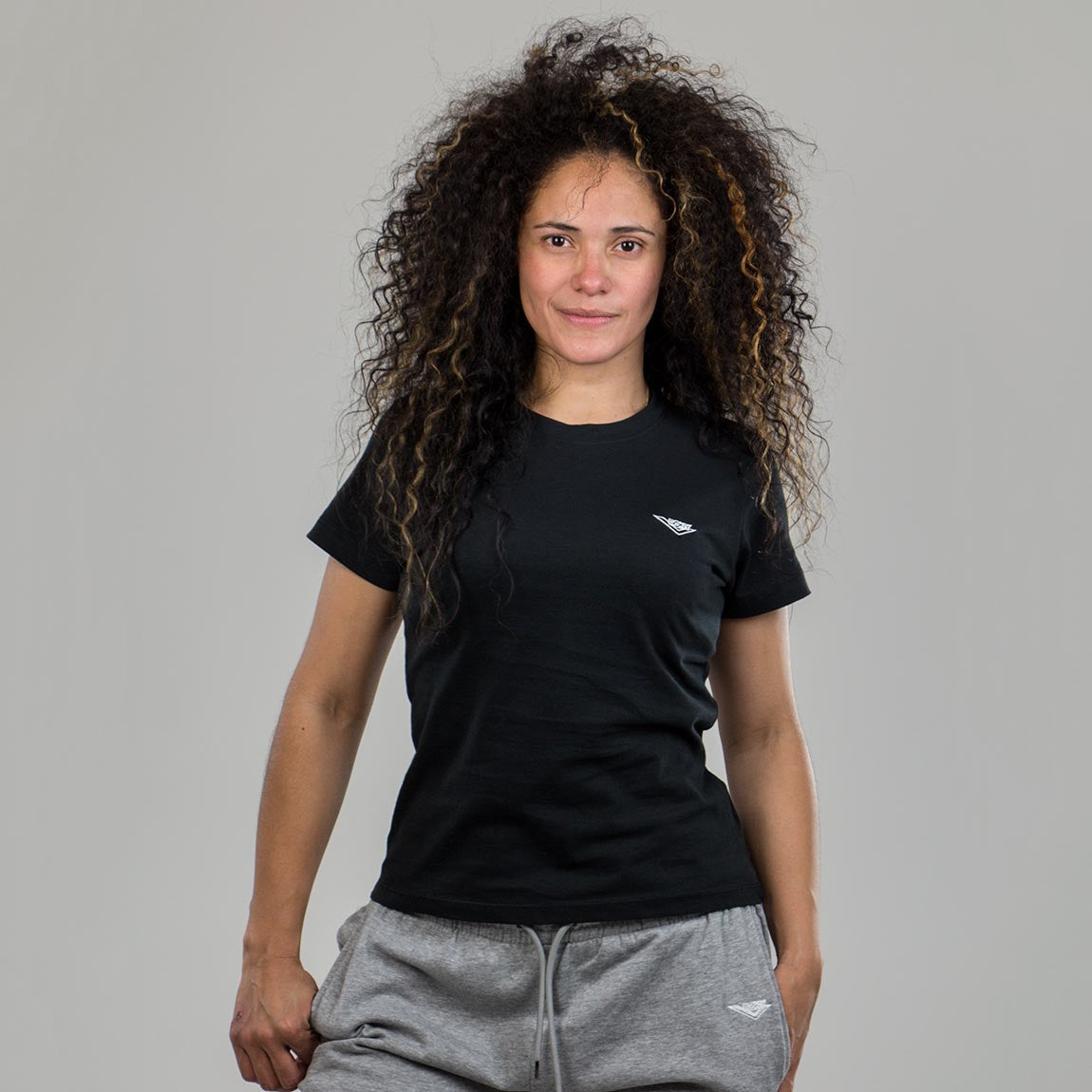 PONY MUJER CAMISETA CREW NECK NEGRO