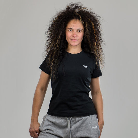 PONY MUJER CAMISETA CREW NECK NEGRO