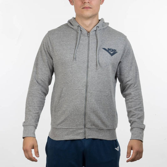 Pony hombre canguro con cierre-gris