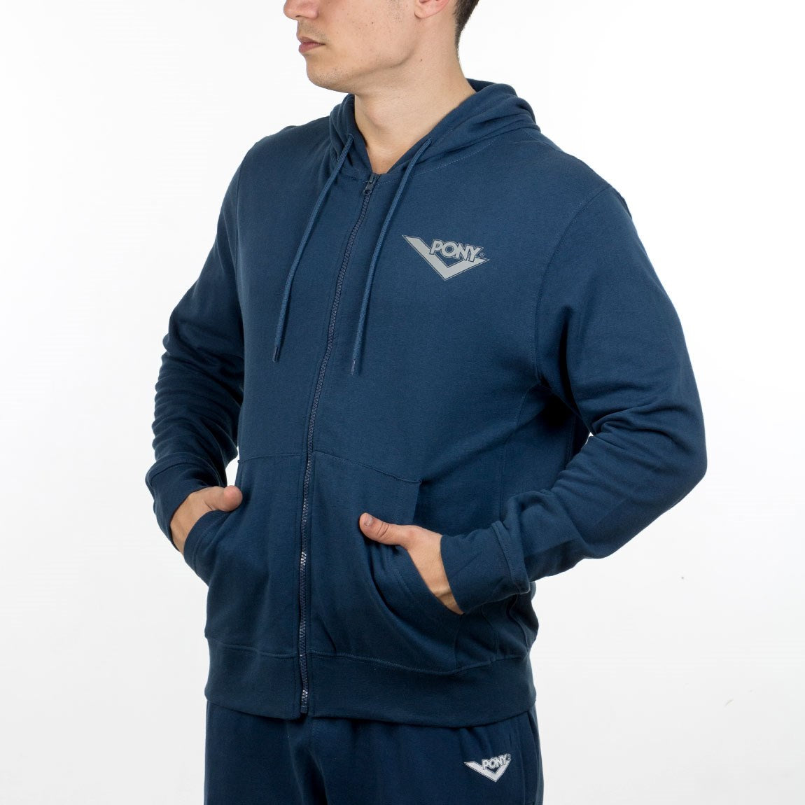 Pony hombre canguro con cierre-marino