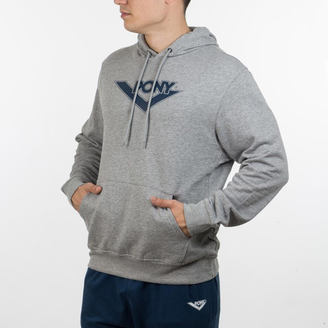 Pony hombre canguro-gris