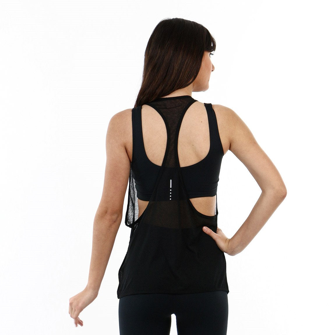 FILA REMERA MUSCULOSA FEMENINA LIGHT RUN II - BLACK/SILVER