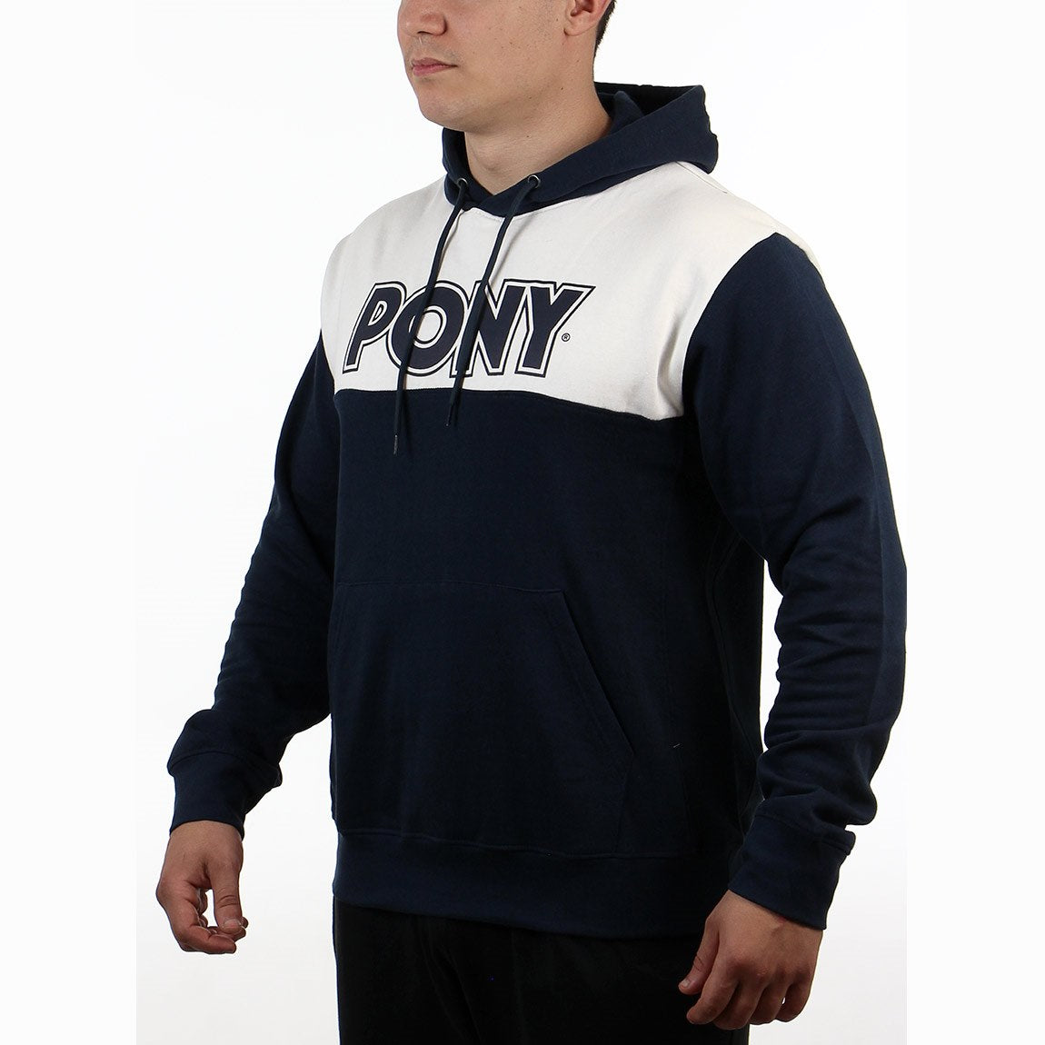 Pony hombre canguro combinado-blanco/marino