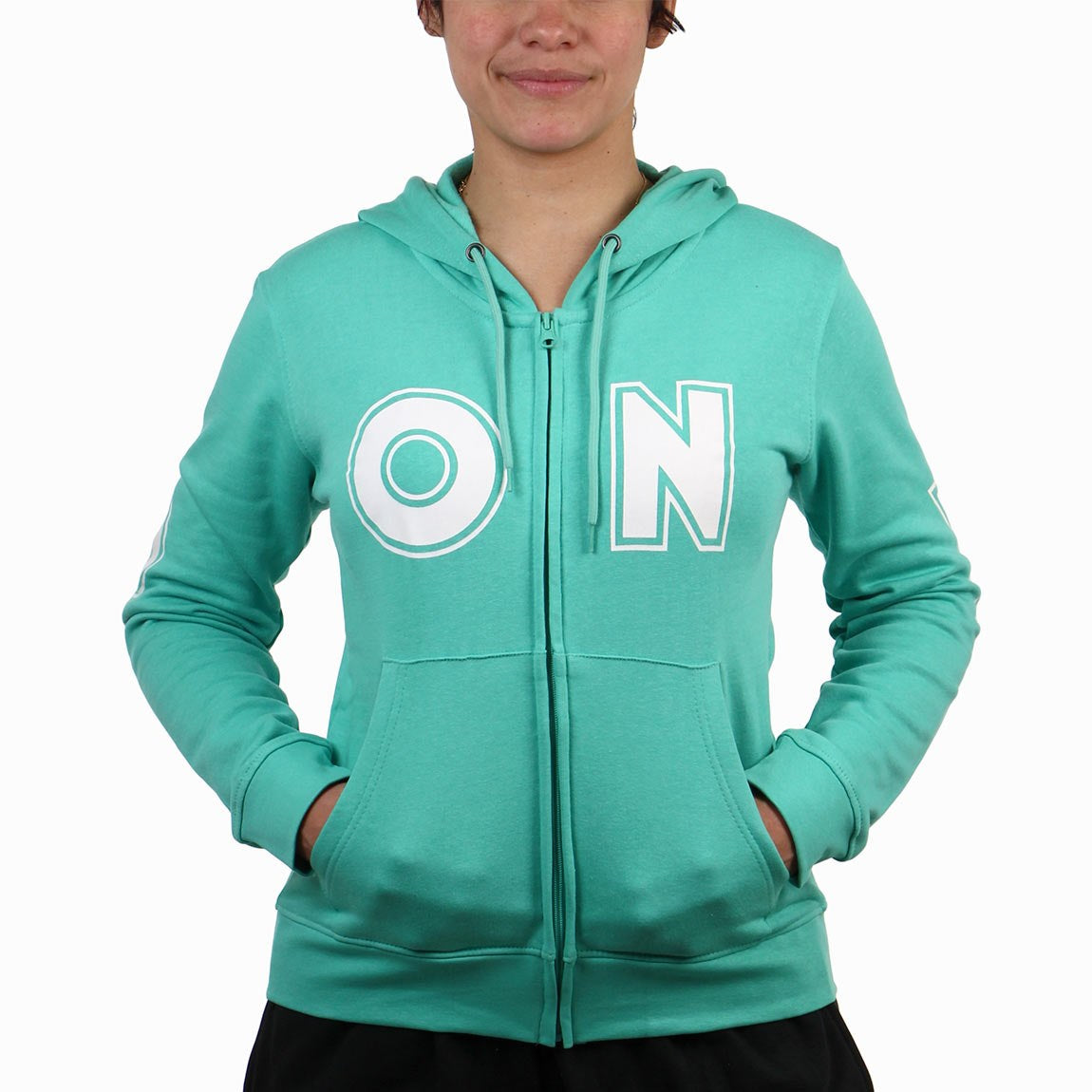 Pony mujer campera c/capucha-aguamarina