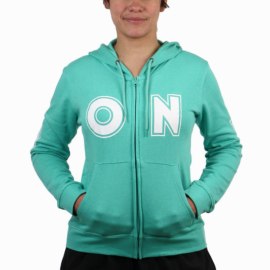 Pony mujer campera c/capucha-aguamarina