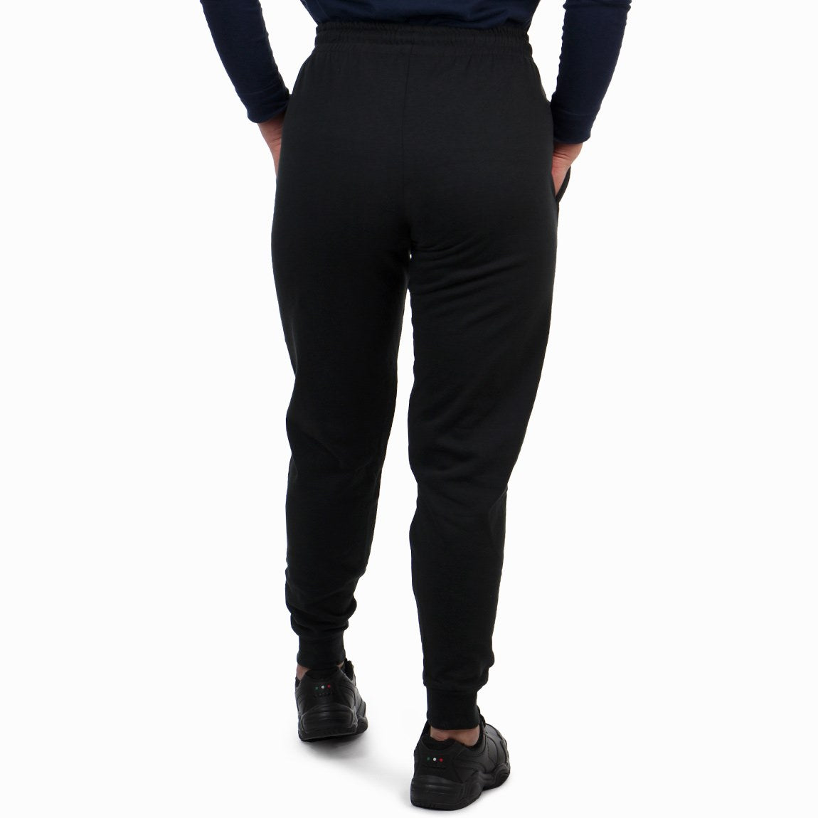 Pony mujer pantalon con felpa logo pierna-negro