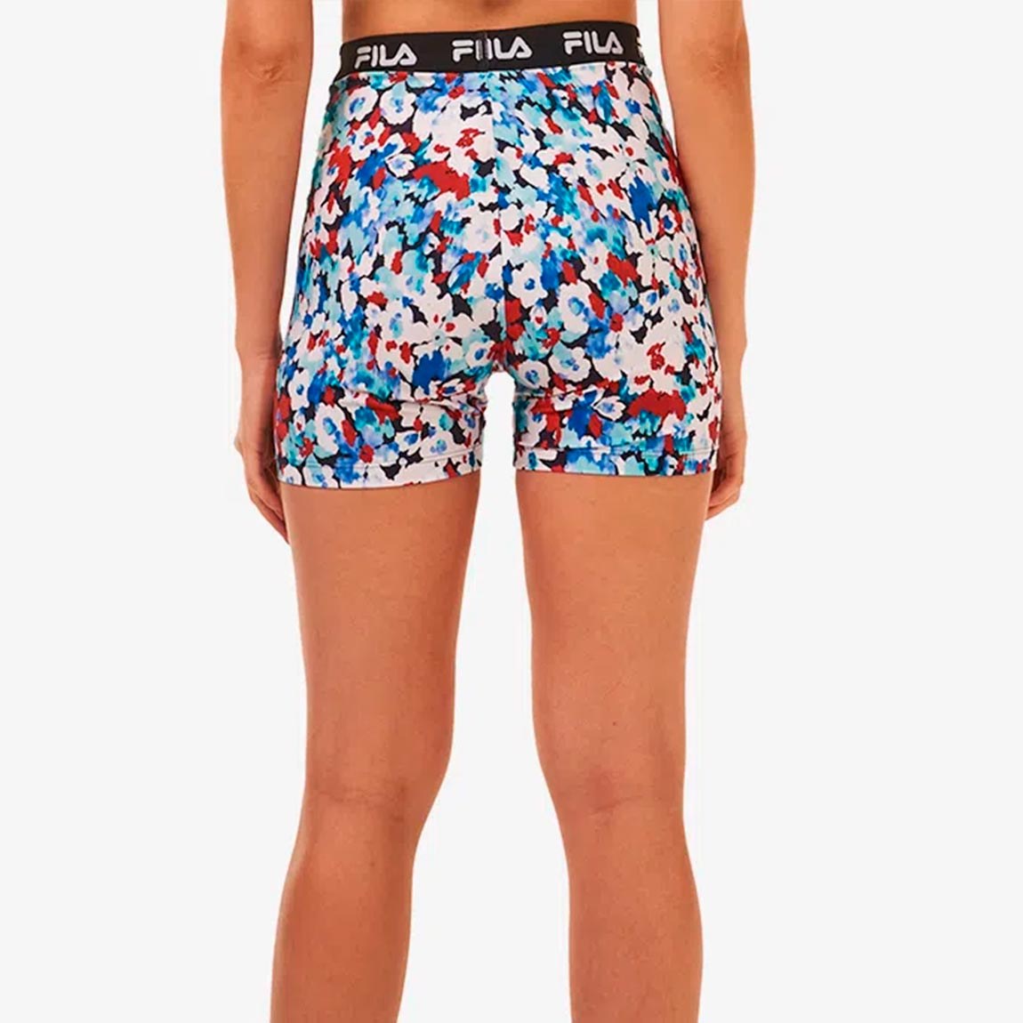 Fila calza corta mujer train elastic ii negro/estampado azul