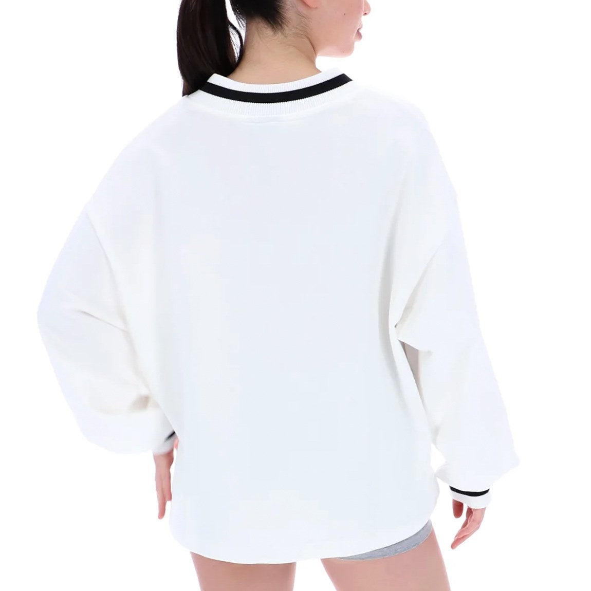 Fila mujer buzo fit v-neck pullover - cream