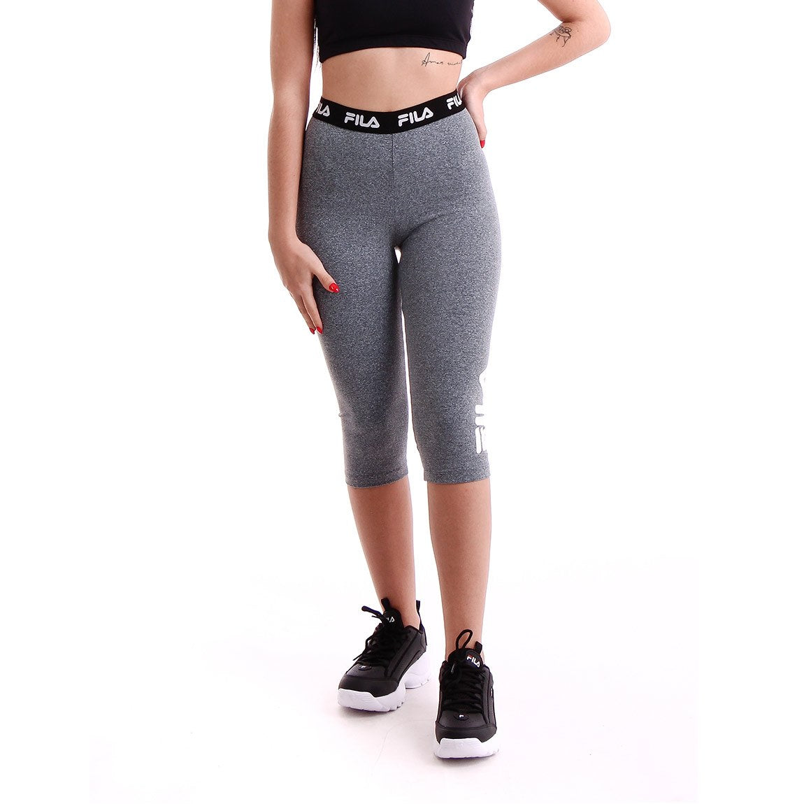 Fila calza pescador femenino train elastic gris/blanco