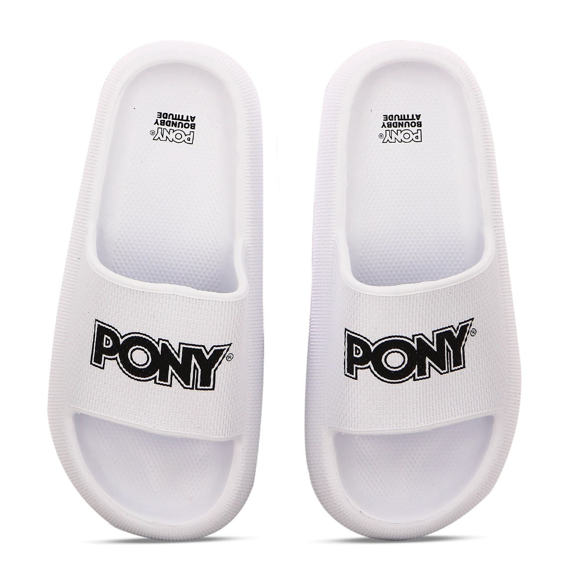 Pony Chancletas Plataforma Blanco/Negro