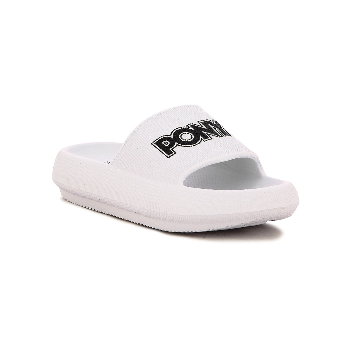 Pony Chancletas Plataforma Blanco/Negro