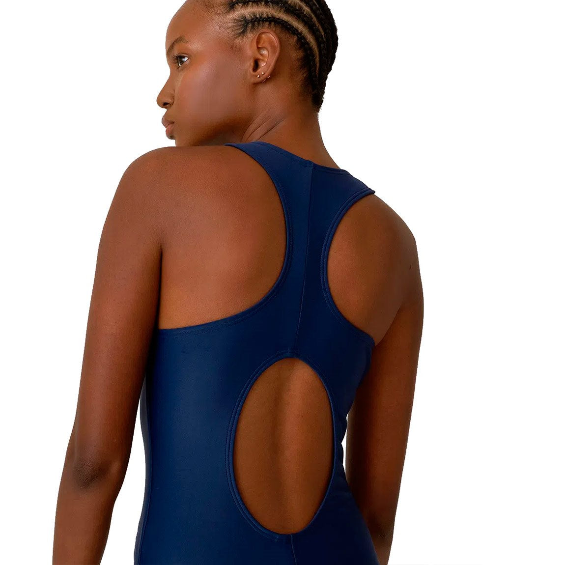 Fila malla-traje de baño femenino double marino/rojo