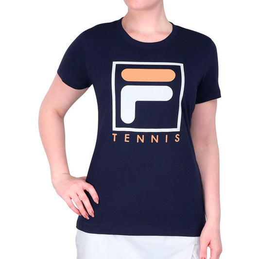 Fila remera femenina fila soft urban - marino/blanco/ naranja pas