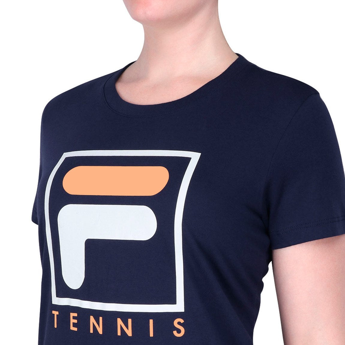 Fila remera femenina fila soft urban - marino/blanco/ naranja pas