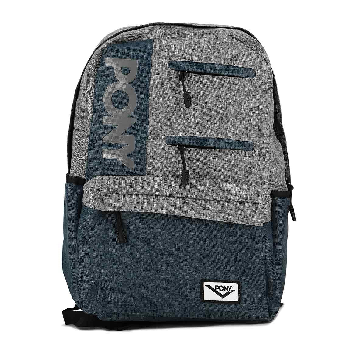 Pony mochila Queens marino/gris