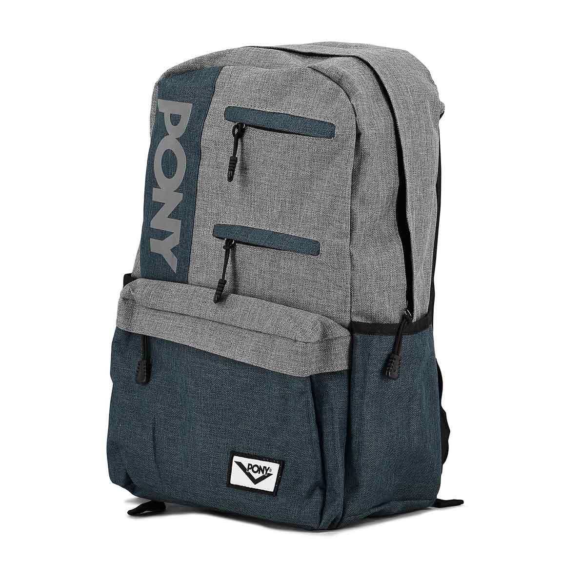 Pony mochila Queens marino/gris