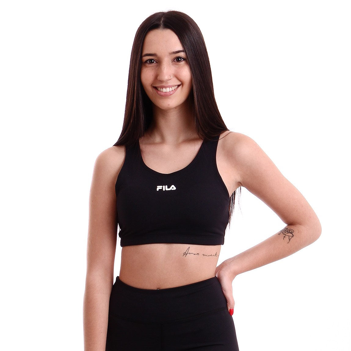 Fila Mujer Top essential ii Negro Blanco