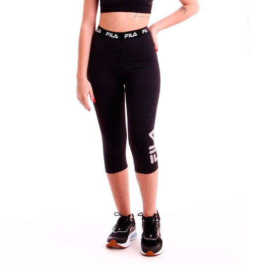 FILA CALZA CAPRI MUJER TRAIN ELASTIC II PRETO/BRANCO