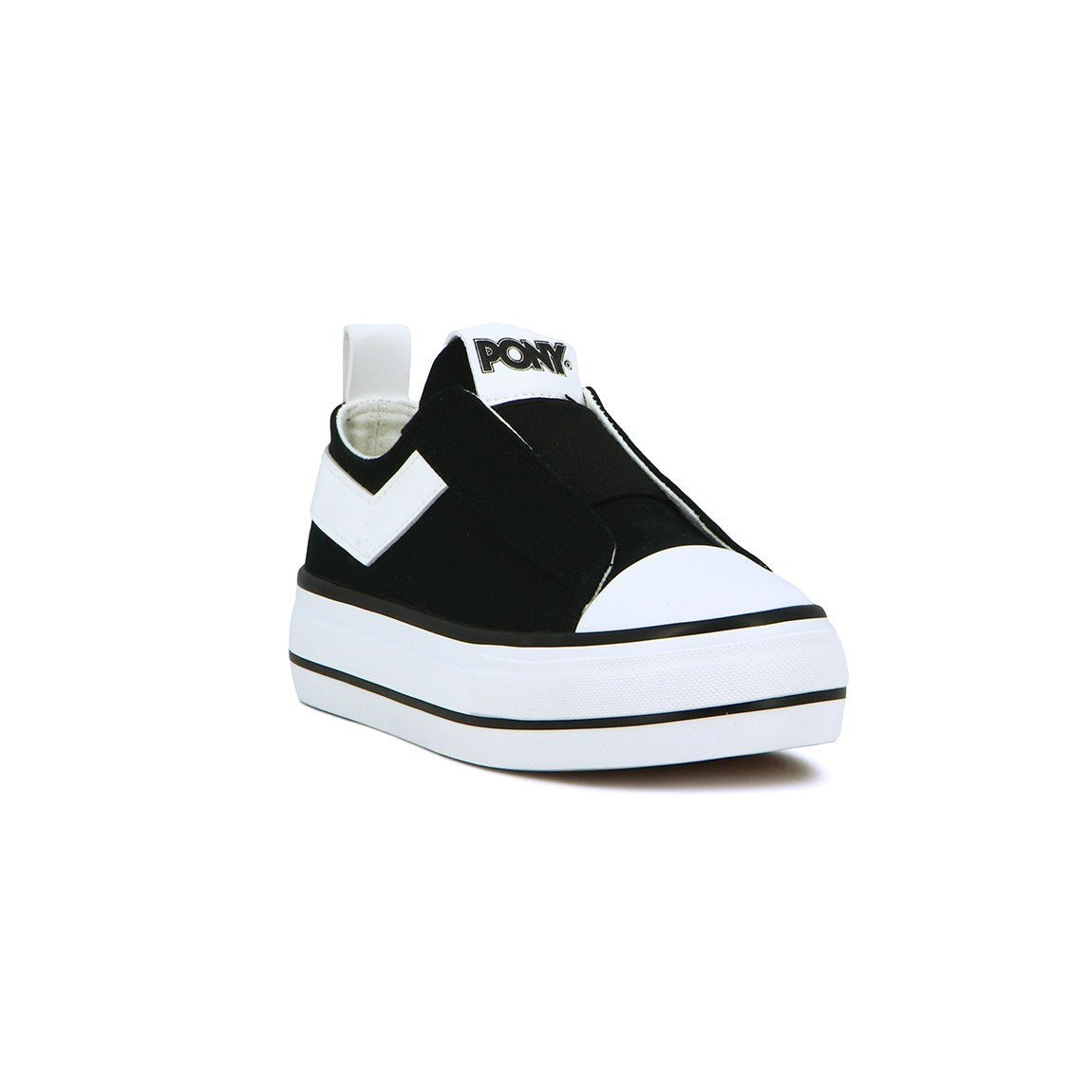 Pony Calzado Plataforma Elástico Casual Classic Niño - Negro/Blanco