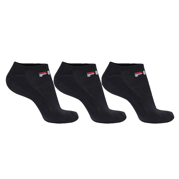 Fila medias tripack unisex caño corto - negro