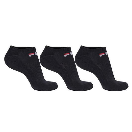 Fila medias tripack unisex caño corto - negro