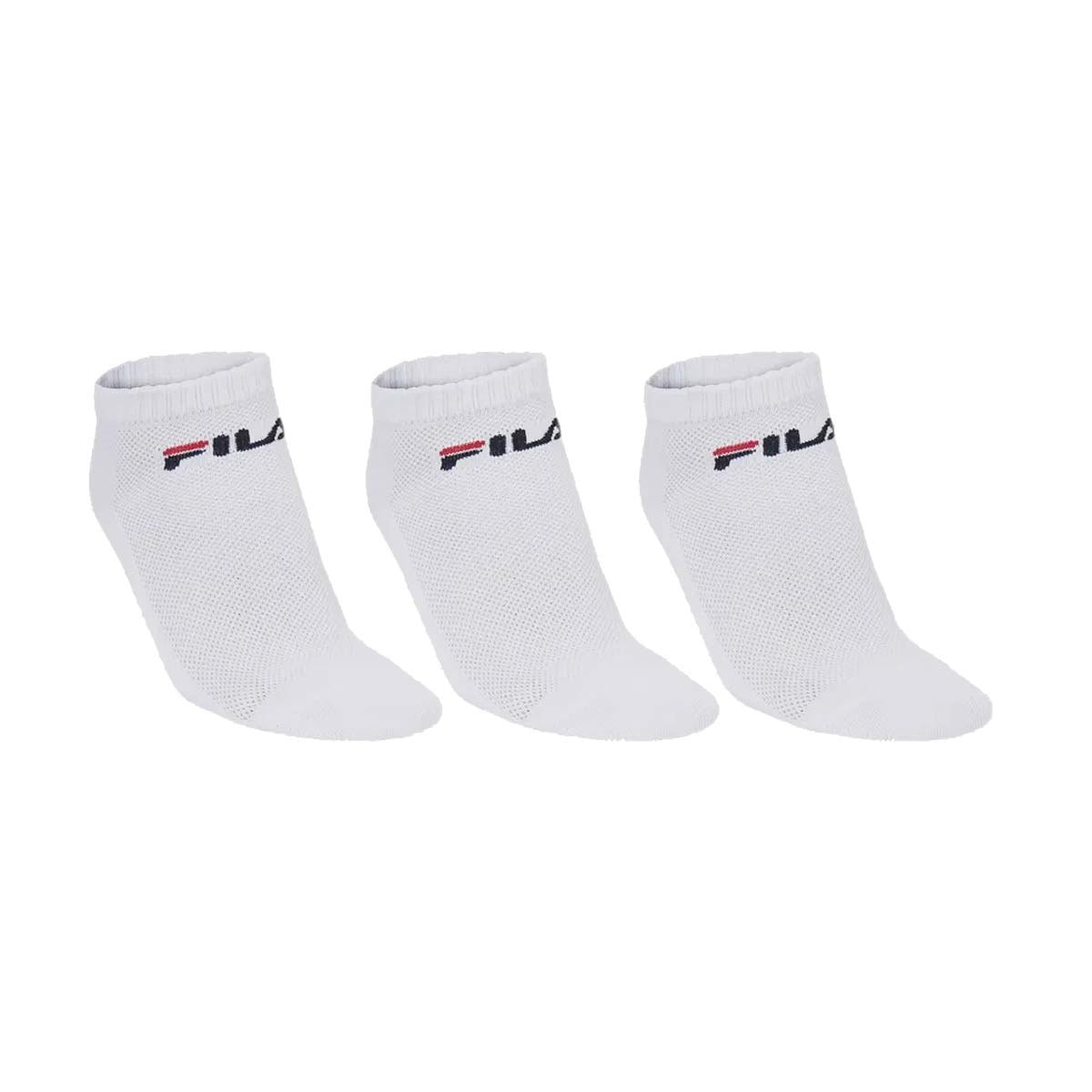 Fila medias tripack unisex cortas light - blanco