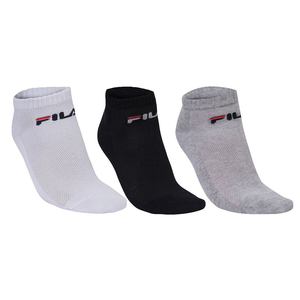 Fila media tripack unisex cano cortas light - blanco/negro/mezcla