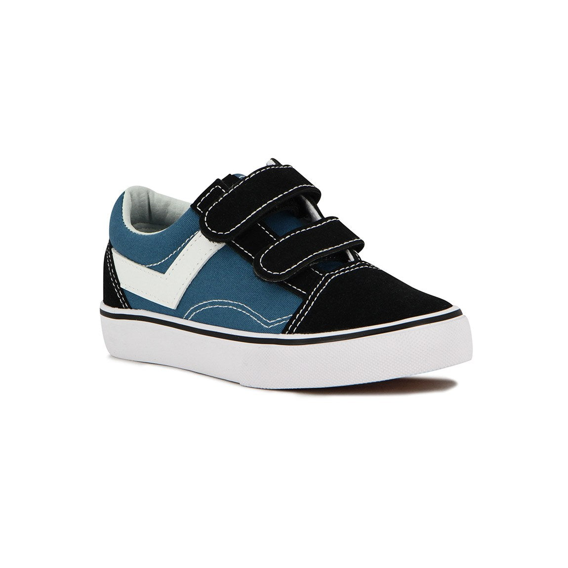 Pony Kids Champion Casual Canva-Suede C/Velcro / Navy-Black