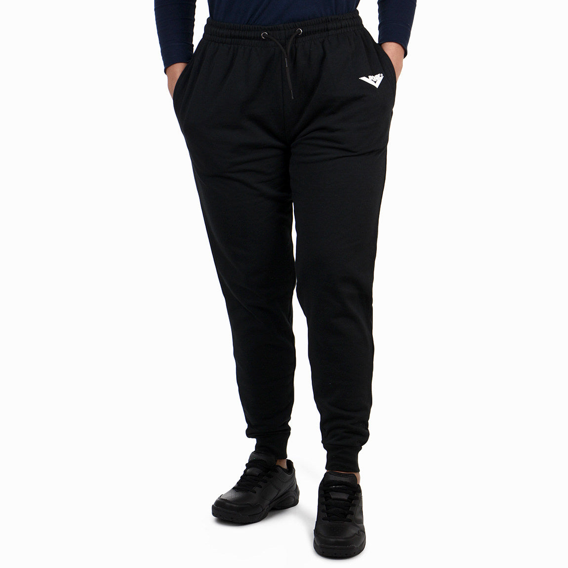 Pony mujer pantalon con felpa-negro