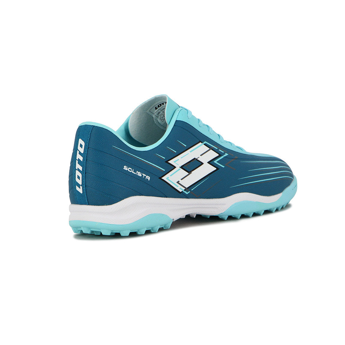 Lotto SOLISTA Futbol 5 TF Hombre - Turquesa/Blanco