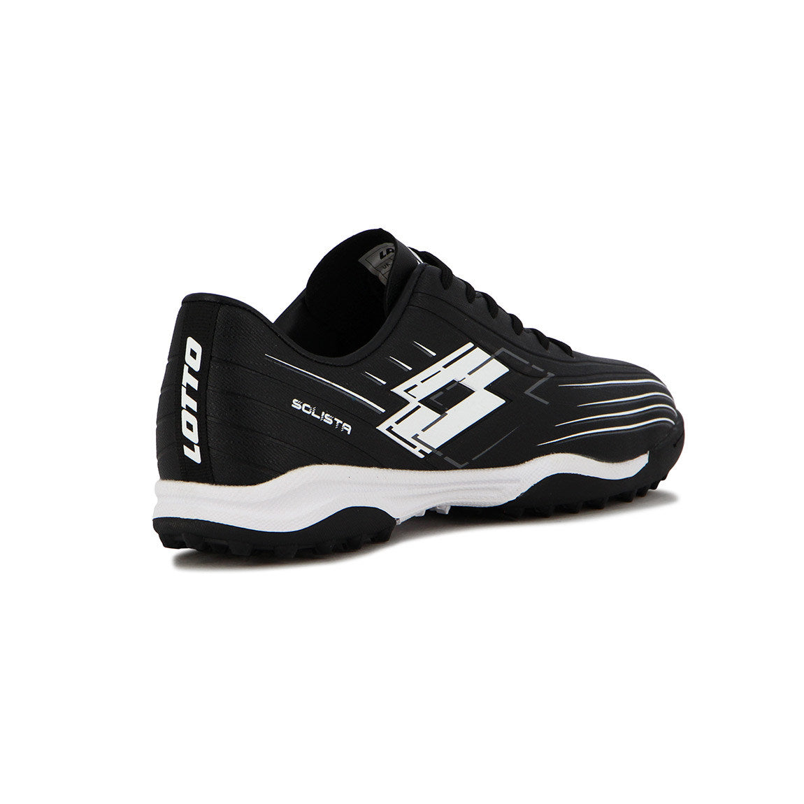 Lotto SOLISTA Futbol 5 TF Hombre - Negro/Blanco