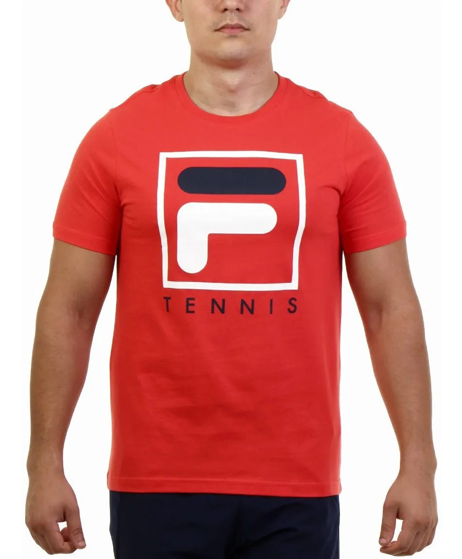 FILA CAMISETA MASCULINA SOFT URBAN VERMELHO/BRANCO/MARINHO