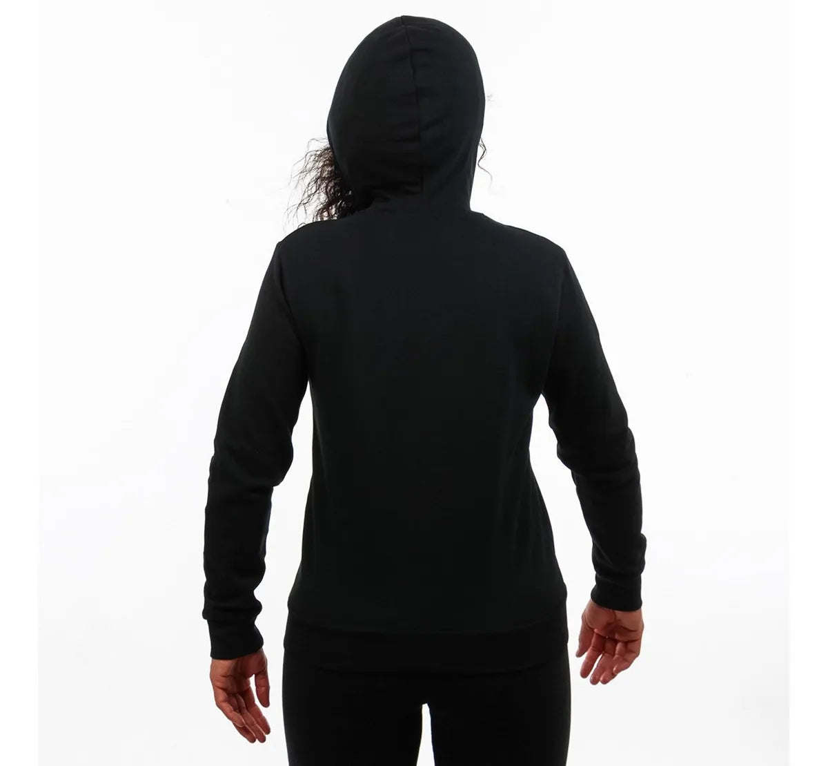 Pony mujer canguro con cierre-negro